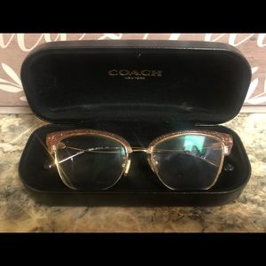 COACH eyeglass frames (prescription lenses) PINK Glitter - USED